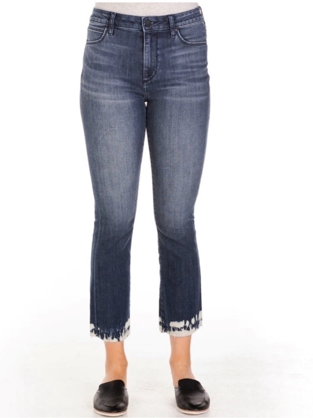 Articles of Society London High Rise Jeans | Dark Wash Tie Dye Hem | Size 25 NWT - Picture 7 of 10